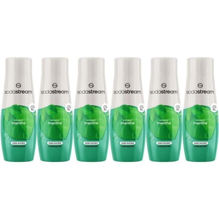 Concentrados SODASTREAM - Pack de 6 Concentrados de Menta Sin Azúcar - Hasta 54L de Bebida - 440 ml Concentrados SODASTREAM - Pack de 6 Concentrados de Menta Sin Azúcar - Hasta 54L de Bebida - 440 ml