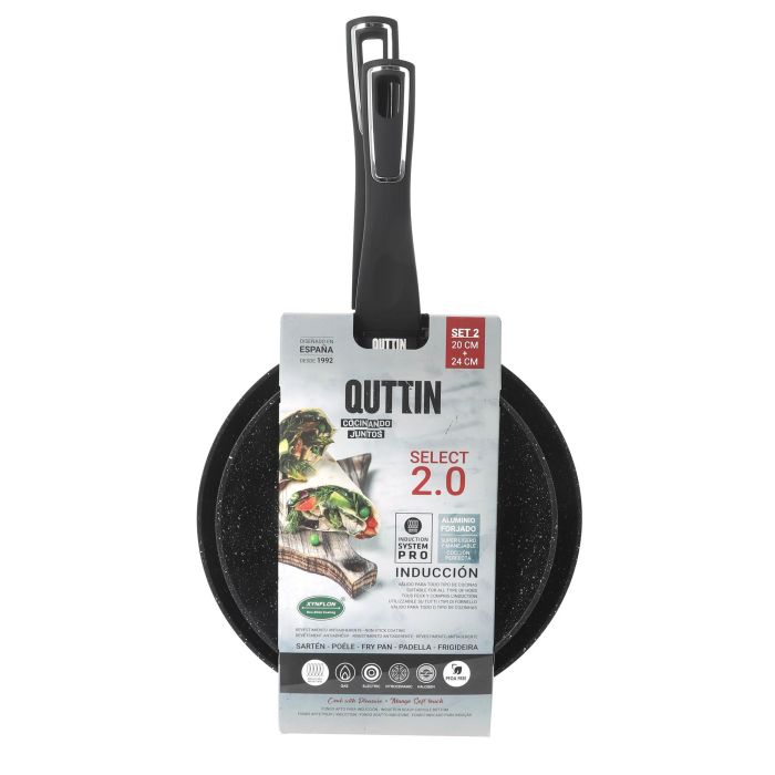 Set de 2 sartenes de aluminio forjado Quttin (4 Cajas) 1 Set de 2 sartenes de aluminio forjado Quttin (4 Cajas) 1
