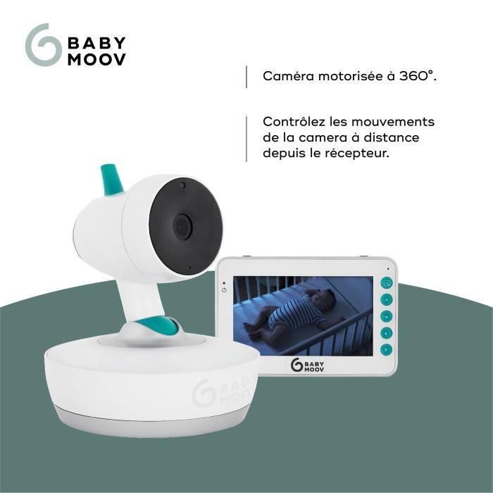 Babymoov YOO-MOOV Vigilabebés Video Motorizado 360º Pantalla 4.3" Talkie-Walkie Visión Nocturna Temperatura Canciones Cuna VOX 2 Babymoov YOO-MOOV Vigilabebés Video Motorizado 360º Pantalla 4.3" Talkie-Walkie Visión Nocturna Temperatura Canciones Cuna VOX 2