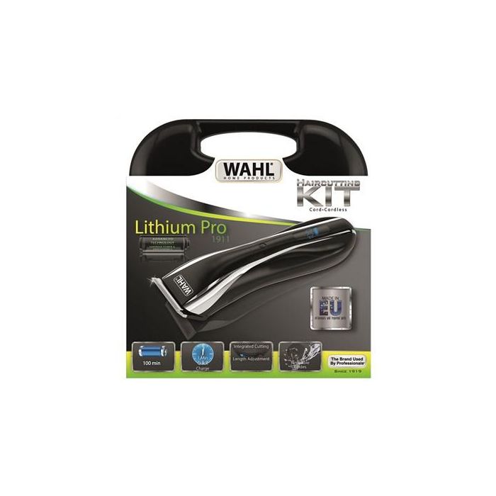 Cortapelos - WAHL - 1911.0467 Lithium Pro LCD Clipper - 6 W - 100 min - 6 peines - Negro 5