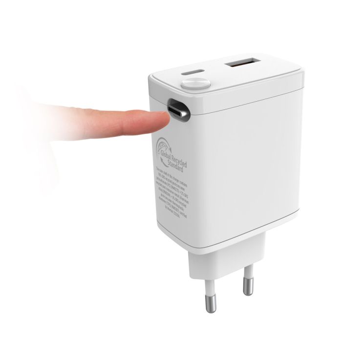 muvit for change cargador de pared Retráctil Tipo C PD 30W blanco 8