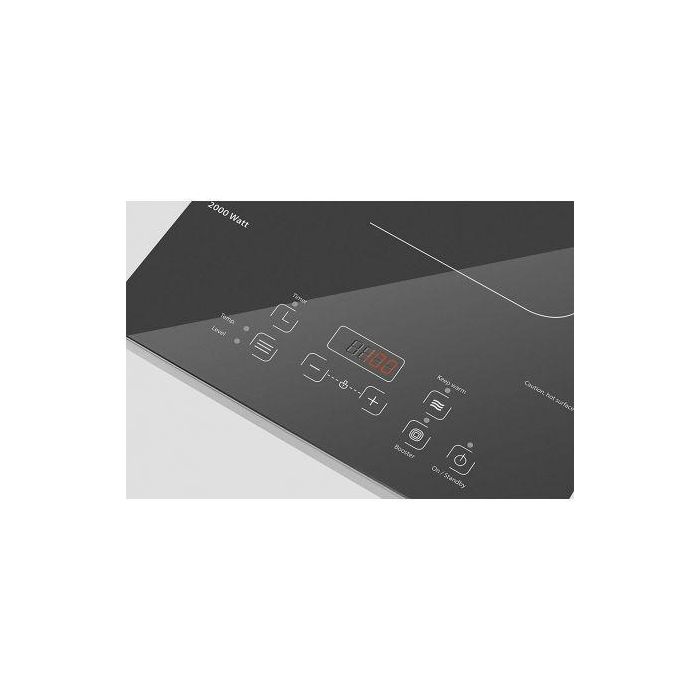 PLACA DE INDUCCIÓN CASO DESIGN COMFORT C2000 - 2000W - PANEL CONTROL TÁCTIL - TERMOSTATO REGULABLE 60-200º - DETECCIÓN AUTOMATICA RECIPIENTE 1