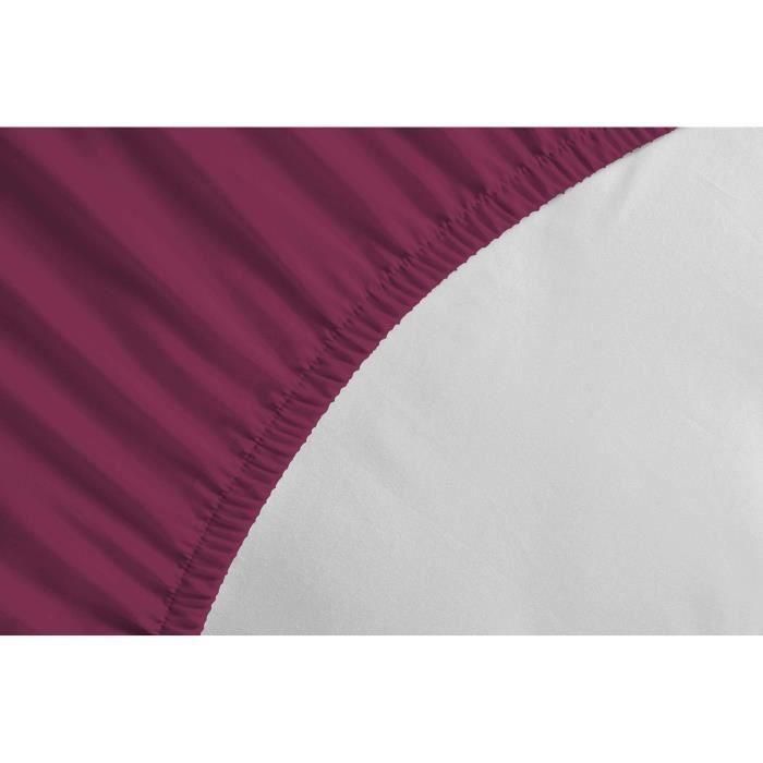 Sábana bajera ajustable - LOVELY HOME - LH71608 - 160x200+35 cm - Fucsia 1