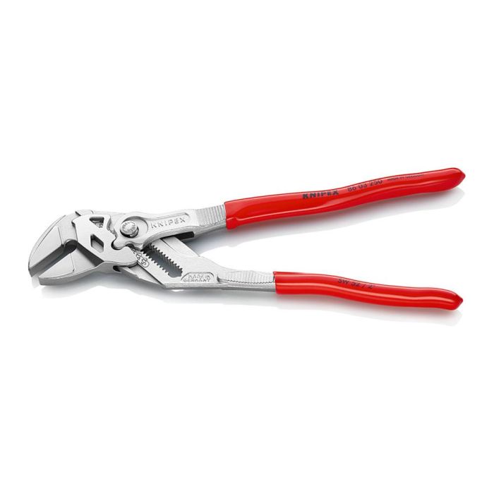 Tenaza llave alicate y llave en una sola herramienta recubiertos de plástico cromado 250 mm 8603250 knipex 1