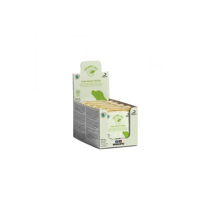 Dechra C-Bio-W Organic Fish Specific - Dieta equilibrada completa para perros adultos, 5x150 gr