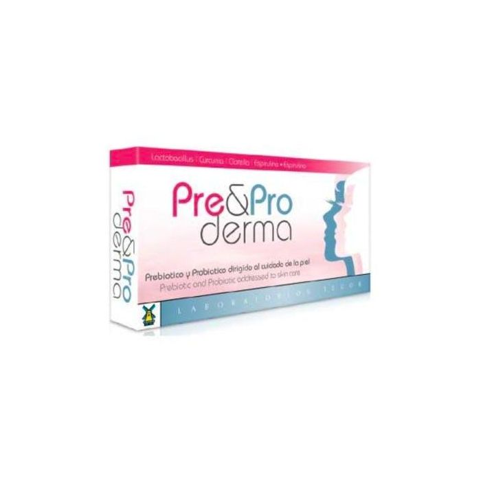 TEGOR Pre & Pro Derma, Probiótico y Prebiótico para el Cuidado de la Piel, 28 Cápsulas