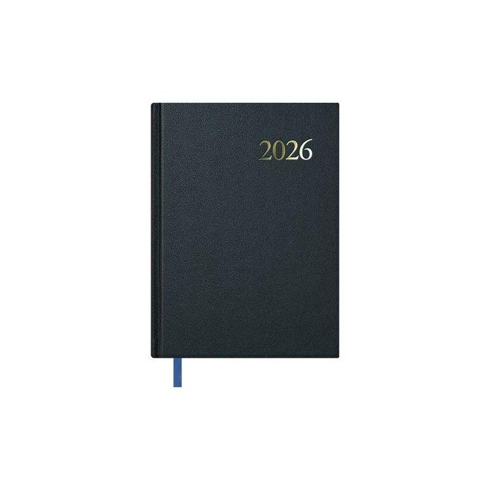 Dohe Sv Agenda Anual Segovia Semana Vista 14x20 cm Negro 2026 - Material Vinílico de Calidad, 144 Páginas