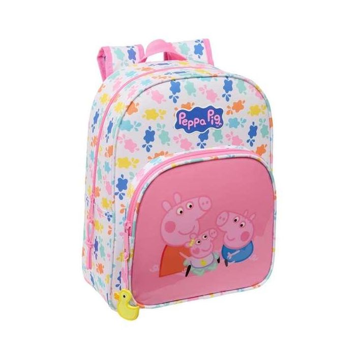 Safta Mochila Infantil Peppa Pig "Baby Pig" adaptable a carro 26x34x11cm