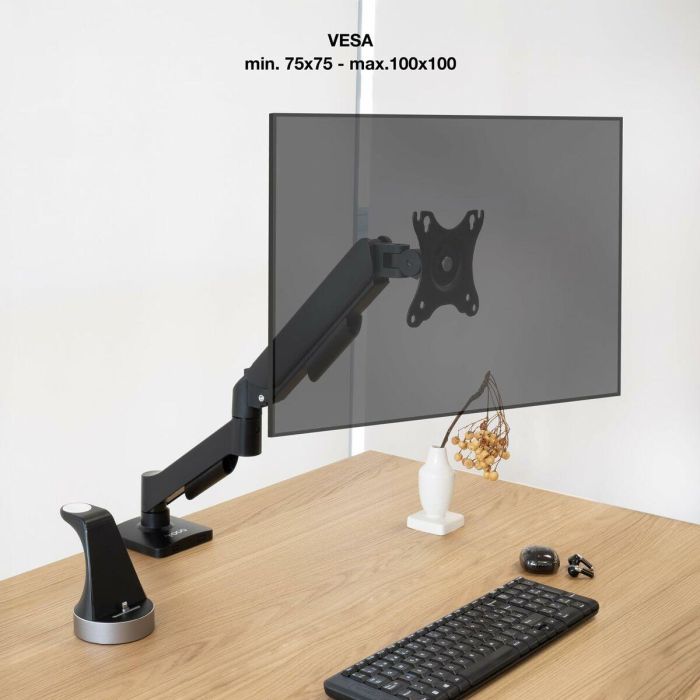 TooQ DB1733TNR-B Soporte Monitor de Escritorio Abrazadera para Pantallas 17-32" VESA 75x75/100x100 9kg Negro 11