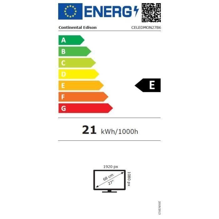 Monitor para PC - CONTINENTAL EDISON - CELEDMON27B6 - 27 FHD - panel VA - 5 ms - 100 Hz - HDMI / VGA 3