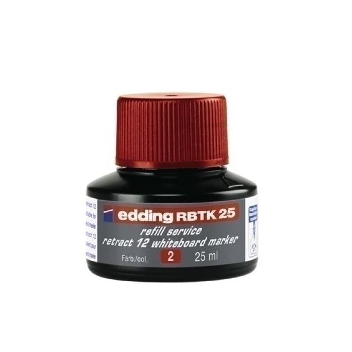 Tinta Rotulador Pizarra Edding Frasco 25 Ml. Rbtk 25 Rojo
