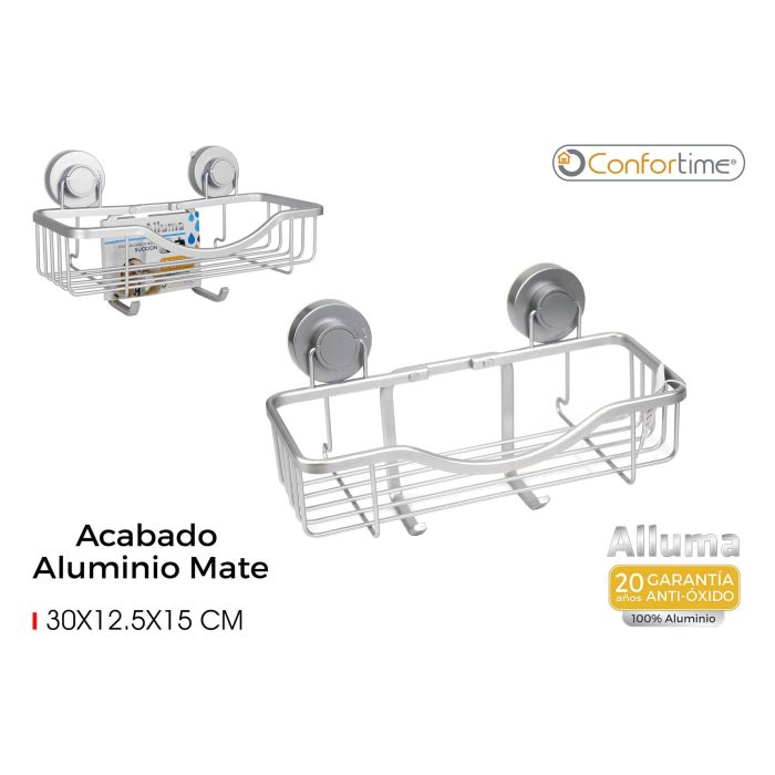 Confortime Organizador de Baño Succión Alluma 30 x 12.5 x 15 cm (6 Unidades) 0 Confortime Organizador de Baño Succión Alluma 30 x 12.5 x 15 cm (6 Unidades) 0