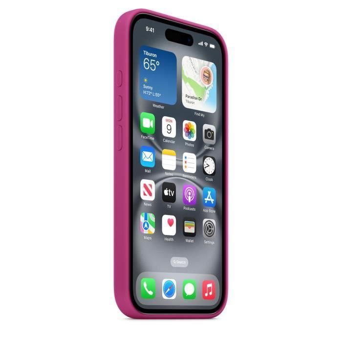 APPLE iPhone 16 - Funda de silicona con MagSafe - Fucsia 4