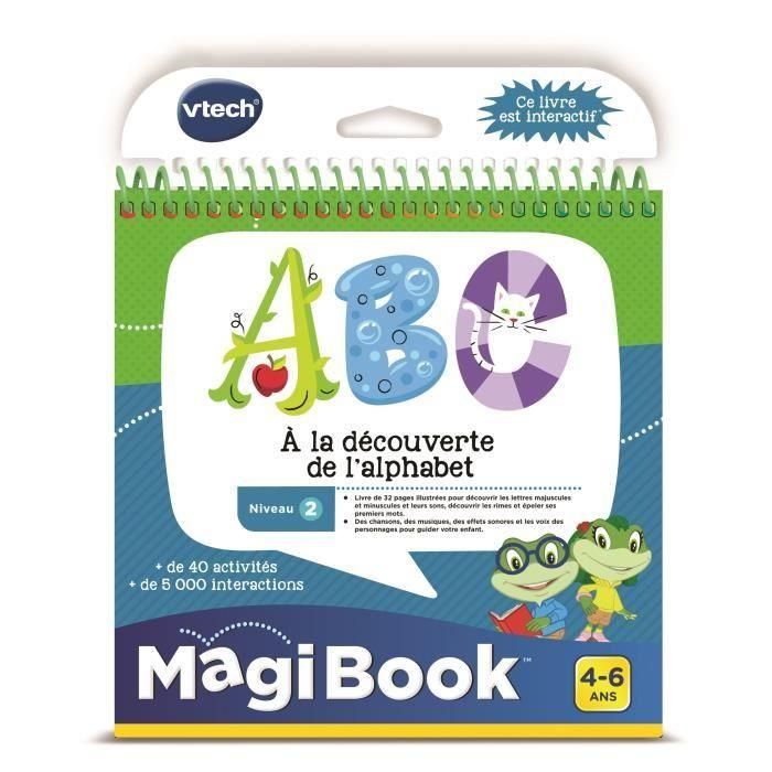 VTech Libro Interactivo Magibook ABC Descubriendo el Alfabeto, Nivel 2, para Niños de 4 a 6 Años 1 VTech Libro Interactivo Magibook ABC Descubriendo el Alfabeto, Nivel 2, para Niños de 4 a 6 Años 1