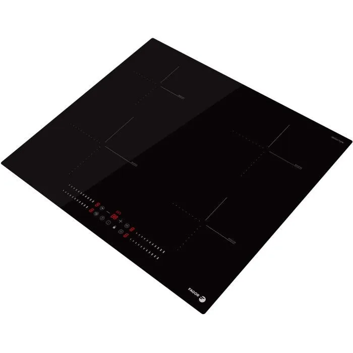 Fagor Placa de Cocina FTI468 59 cm 4 fuegos Inducción Cristal Negro 1