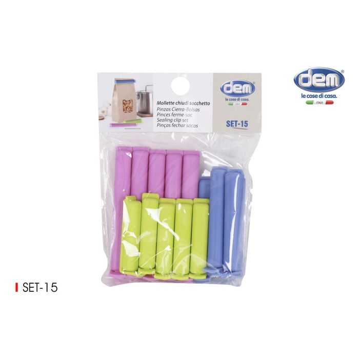 Set de 15 Pinzas Cierra-Bolsas Dem (24 Cajas) Set de 15 Pinzas Cierra-Bolsas Dem (24 Cajas)