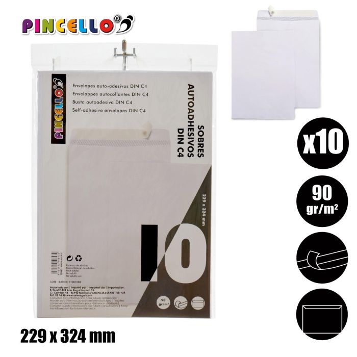 Sobre Din C4 10 Piezas Pincello 23X1CM (48 Unidades) 3 Sobre Din C4 10 Piezas Pincello 23X1CM (48 Unidades) 3