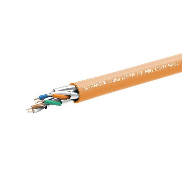 Lanview CAT6a U-FTP network cable LSZH, B2CA, Orange, 305m 0.56mm wire Lanview CAT6a U-FTP network cable LSZH, B2CA, Orange, 305m 0.56mm wire