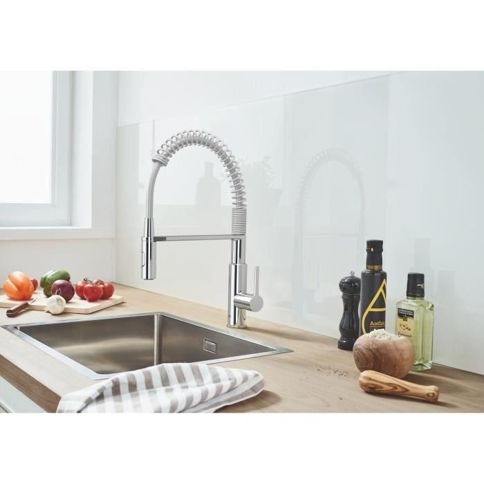 Grohe 30361000 Grifo mezclador monomando Get con ducha profesional extraíble, 2 chorros 1 Grohe 30361000 Grifo mezclador monomando Get con ducha profesional extraíble, 2 chorros 1