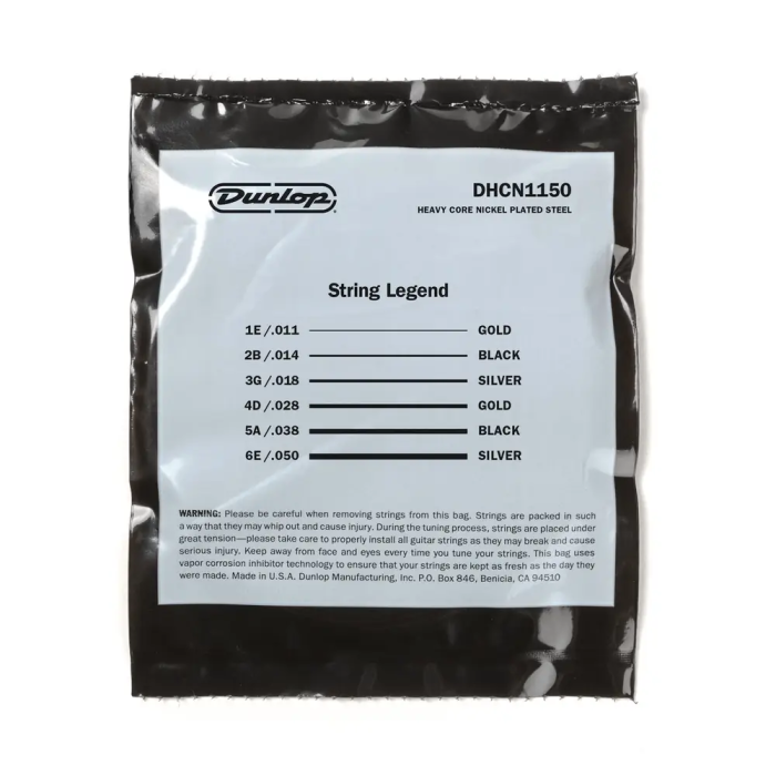 Dunlop Juego de Cuerdas Eléctrica Heavy Core 11-50 Nickel 2