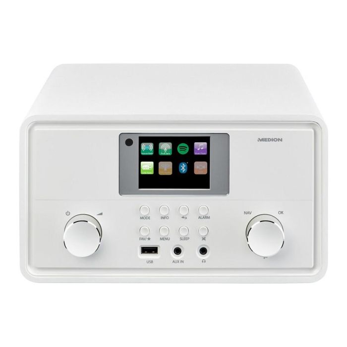 Medion Radio por Internet MED1717434079310 DAB Bluetooth 2 x 10 W RMS Blanco 10