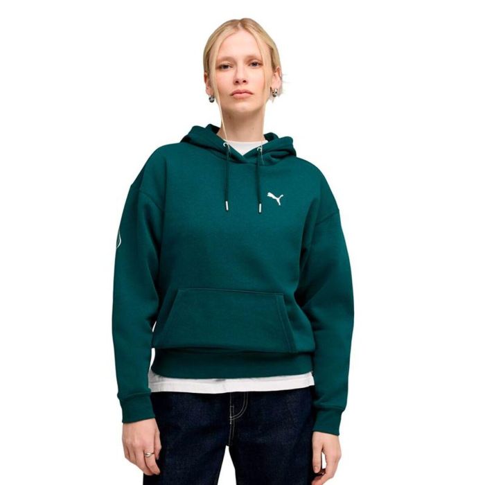 Sudadera con Capucha Mujer Puma Maximal Metallic Verde 2