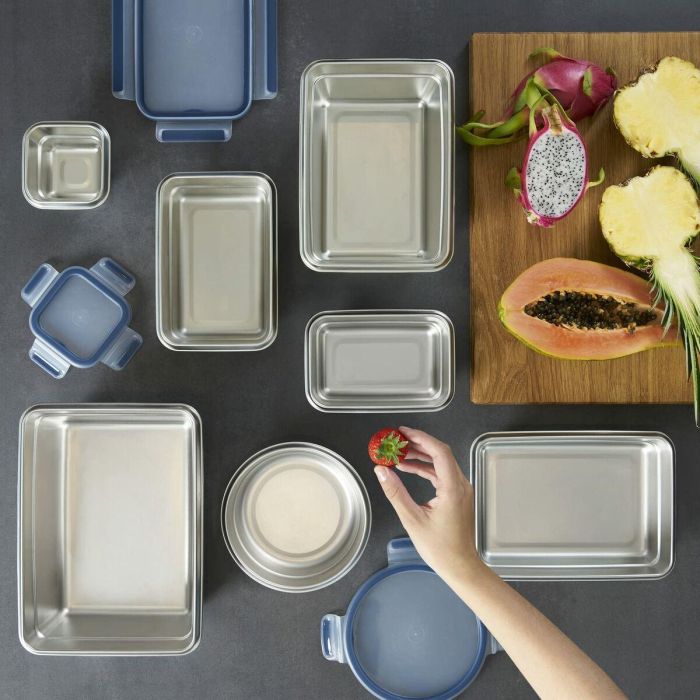 Fiambrera Tefal N11503 Azul Acero Inoxidable Rectangular 500 ml 5 Fiambrera Tefal N11503 Azul Acero Inoxidable Rectangular 500 ml 5