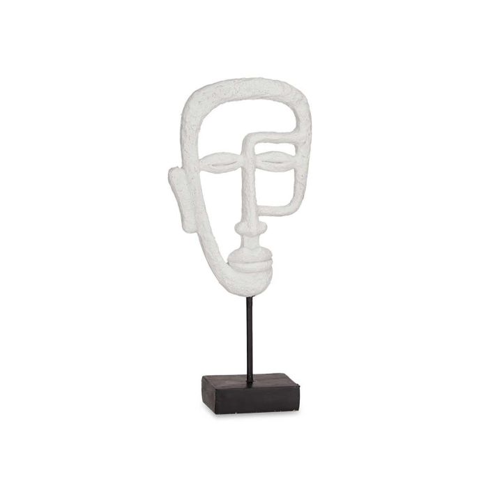 Cara con Base Blanco Giftdecor 19.5x38x10.5 cm - Poliresina (4 Unidades) 1 Cara con Base Blanco Giftdecor 19.5x38x10.5 cm - Poliresina (4 Unidades) 1