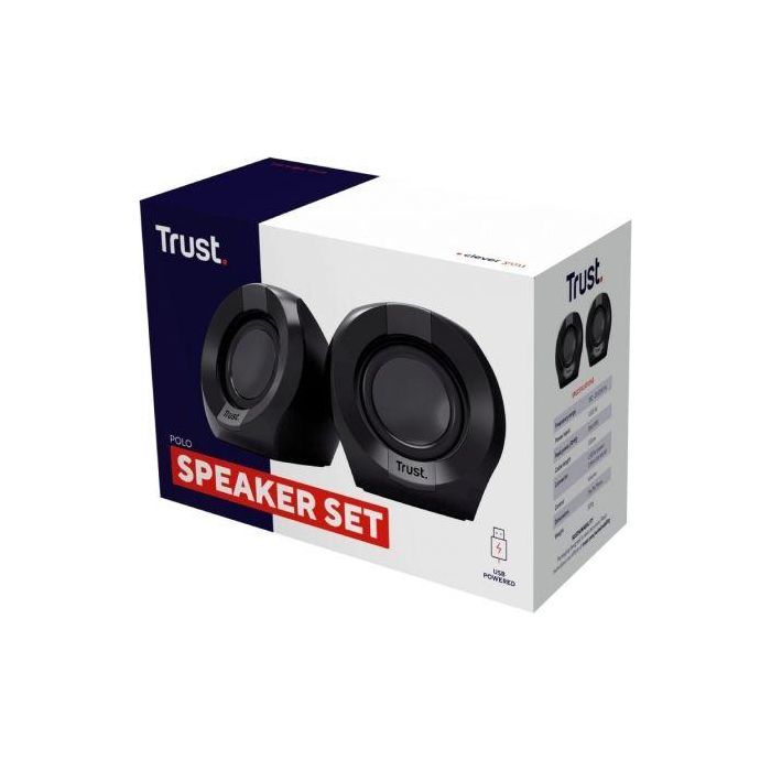 Trust Altavoces 2.0 Polo 8W RMS USB Control Volumen Negro 4 Trust Altavoces 2.0 Polo 8W RMS USB Control Volumen Negro 4