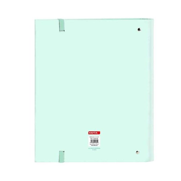Safta Carpeta 4 anillas 35mm con recambio color menta 27x32x3,5 para niños 1