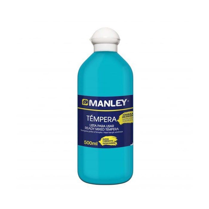 Manley Témpera Preparada Azul Botella De 500 mL Manley Témpera Preparada Azul Botella De 500 mL