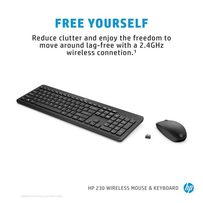 HP 230 Combo Teclado y Ratón Inalámbrico Cómodo, Silencioso y Productivo con Teclas de Acceso Rápido y Batería Larga Duración 14 HP 230 Combo Teclado y Ratón Inalámbrico Cómodo, Silencioso y Productivo con Teclas de Acceso Rápido y Batería Larga Duración 14