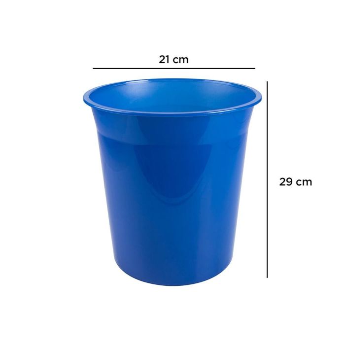 Papelera Plastico Q-Connect Azul Translucido 13 Litros 275x285 mm 1