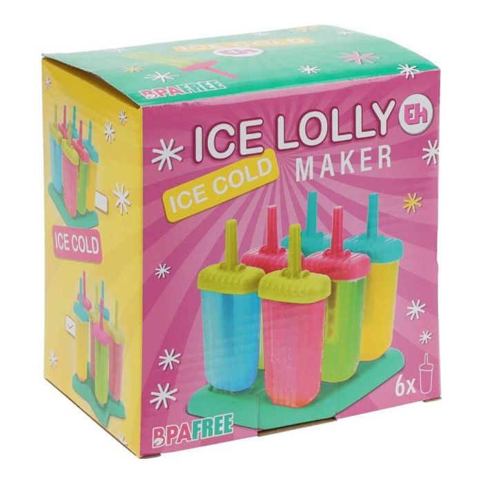 Set de 6 moldes para helados de hielo colores surtidos 1