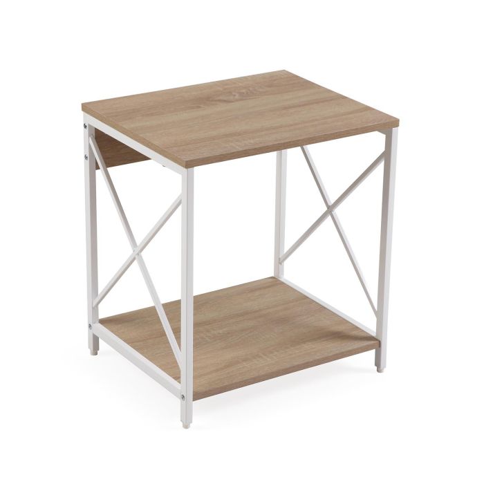 Mesita de Noche Versa 40x54 cm - Madera MDF y Metal (2 Unidades) Mesita de Noche Versa 40x54 cm - Madera MDF y Metal (2 Unidades)