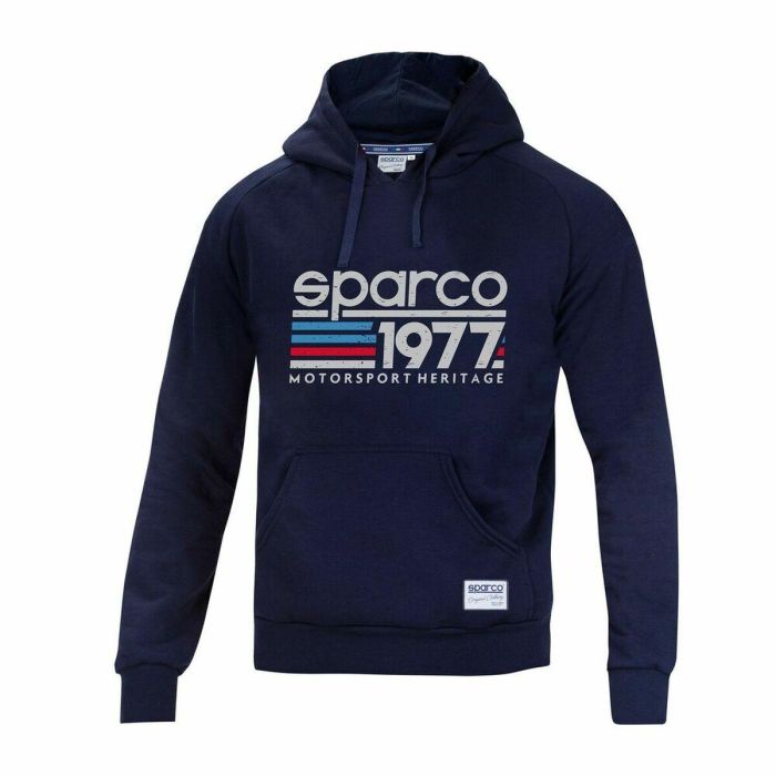 Sudadera con Capucha Hombre Sparco 1977 Azul oscuro XL 1 Sudadera con Capucha Hombre Sparco 1977 Azul oscuro XL 1