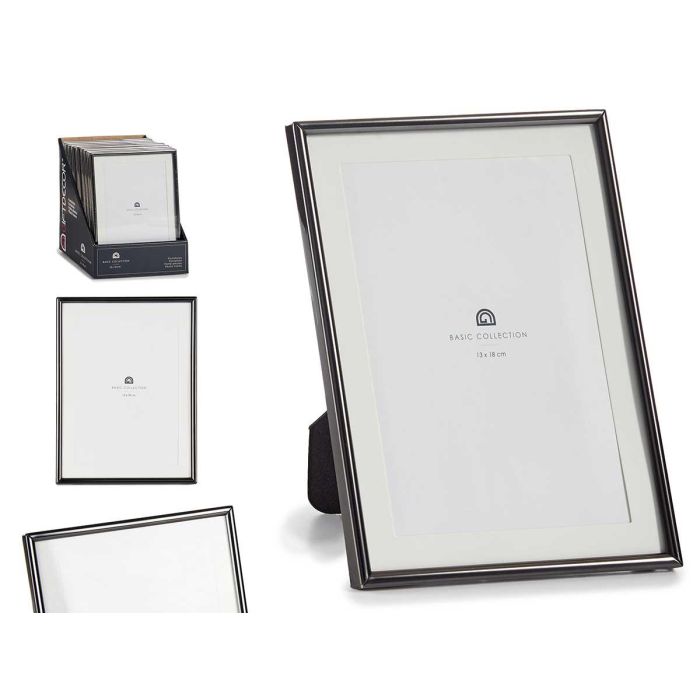 Giftdecor Portafotos en Acero Negro 13x18 cm con Cristal - Dimensiones: 15.5x20.5x1 cm (24 Unidades) Giftdecor Portafotos en Acero Negro 13x18 cm con Cristal - Dimensiones: 15.5x20.5x1 cm (24 Unidades)