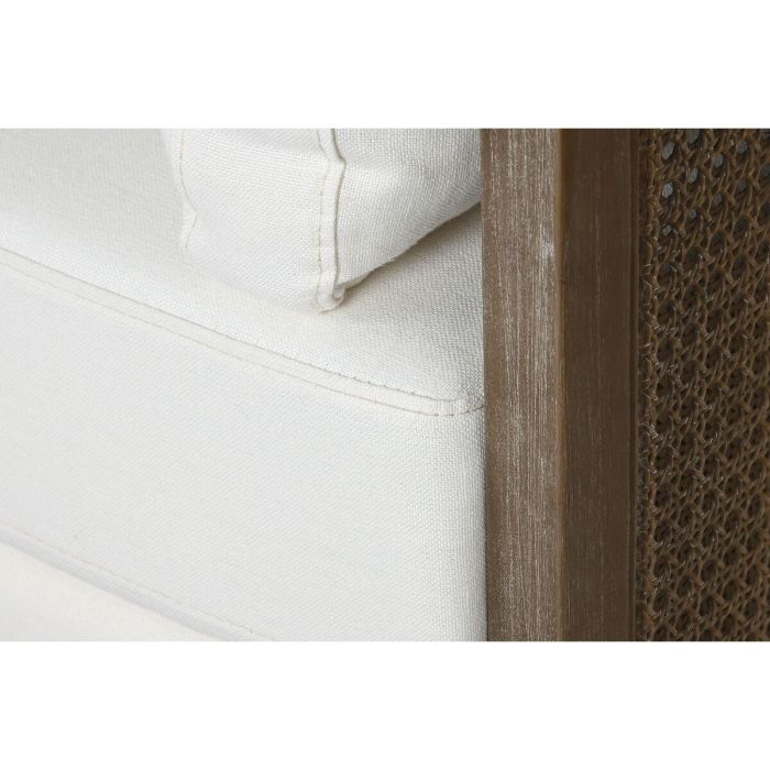 DKD Home Decor Sofá de Diseño Romántico, Ratán y Poliéster, Marrón Crudo, Desmontable, 208 cm Ancho x 86 cm Fondo x 88 cm Alto, Asiento 45 cm 4 DKD Home Decor Sofá de Diseño Romántico, Ratán y Poliéster, Marrón Crudo, Desmontable, 208 cm Ancho x 86 cm Fondo x 88 cm Alto, Asiento 45 cm 4