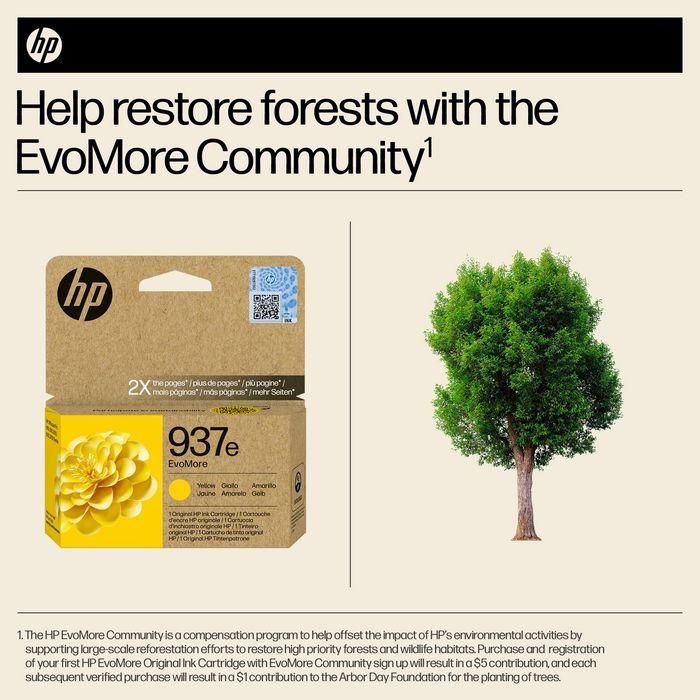 HP 937e Cartucho de Tinta Original EvoMore Amarillo