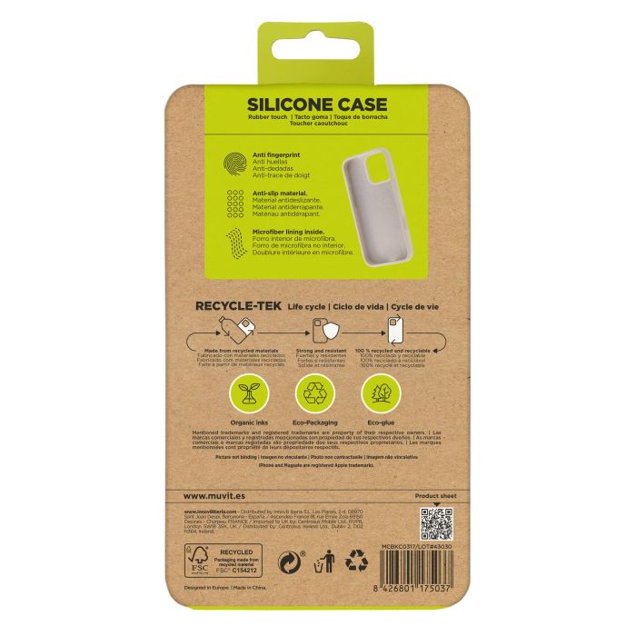 Muvit Funda Liquid Silicone para Apple - Ecológica, Protección Anticaídas y Antiarañazos 3 Muvit Funda Liquid Silicone para Apple - Ecológica, Protección Anticaídas y Antiarañazos 3