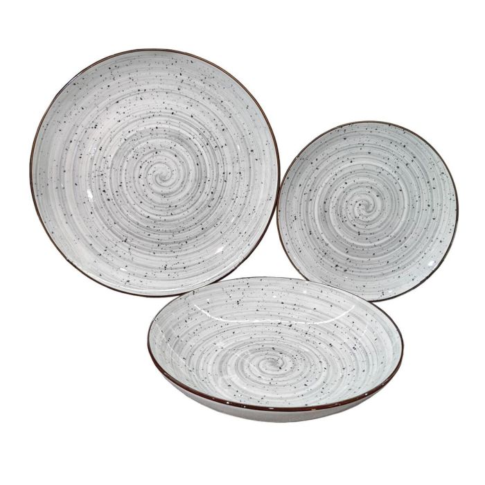 Vajilla Versa Lua Gris Porcelana 18 Piezas