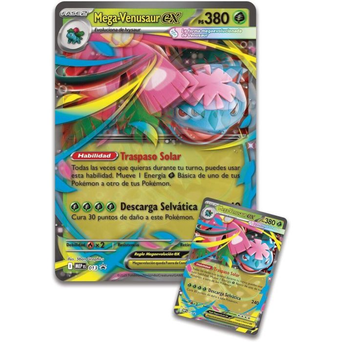 Pokemon Blister Premium Cartas Mega-Venusaur TCG Latino +6 años 2