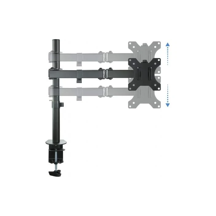 TooQ Soporte de Mesa para Monitor DB1032TN-B Giratorio Inclinable hasta 8kg para Pantallas 13-32 Pulgadas VESA 75x75 100x100 Color Negro 3