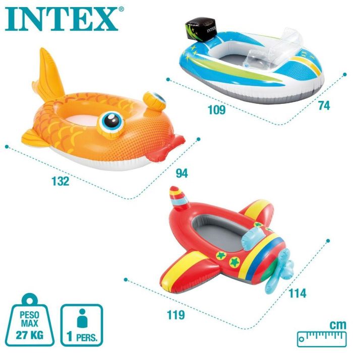 Barca Hinchable Intex 98 x 39 x 72 cm (24 Unidades) 1 Barca Hinchable Intex 98 x 39 x 72 cm (24 Unidades) 1