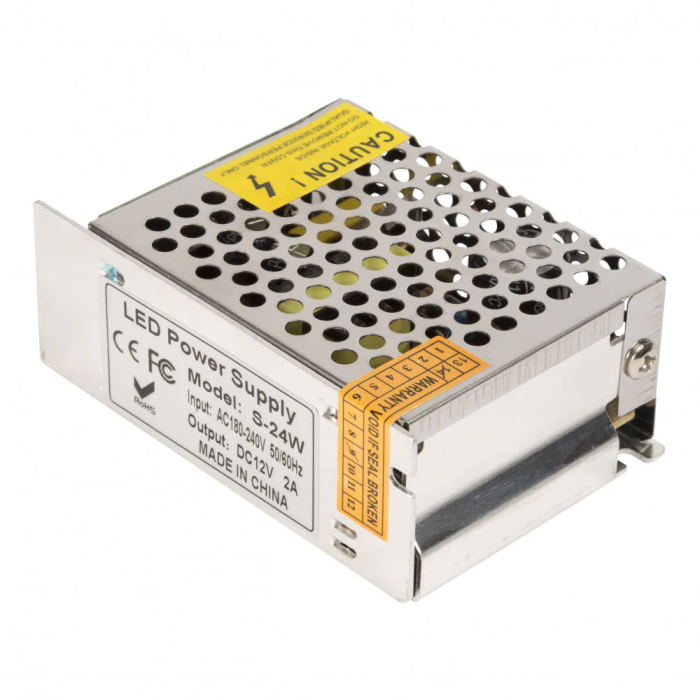 Transformador LED 12VDC 24W 2A IP20 [KD-TRIP2524W2A] 1