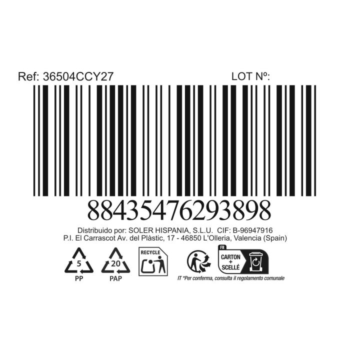 Inde Cesta Cónica de Mimbre Cuadrada 27 cm x 27 cm x 9 cm (8 Unidades)