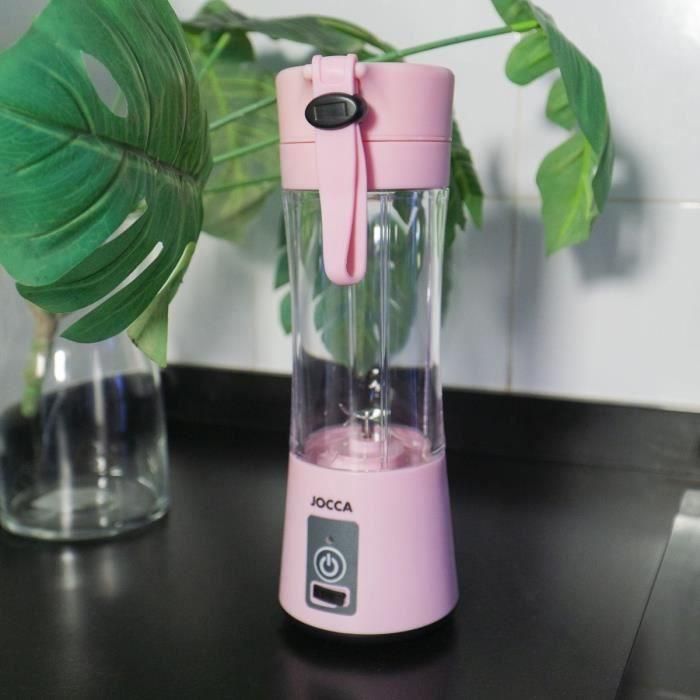 Licuadora portátil - JOCCA - SWEET - 380 ml - 2000 mAh - Con cable USB - Rosa 2 Licuadora portátil - JOCCA - SWEET - 380 ml - 2000 mAh - Con cable USB - Rosa 2