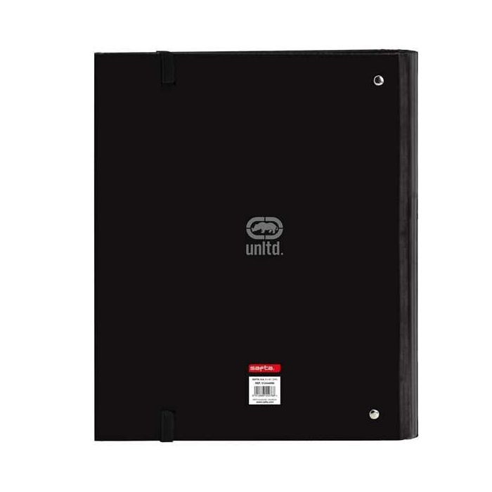 Carpeta de anillas Eckō Unltd. Rhino Negro Gris 27 x 32 x 3.5 cm 1