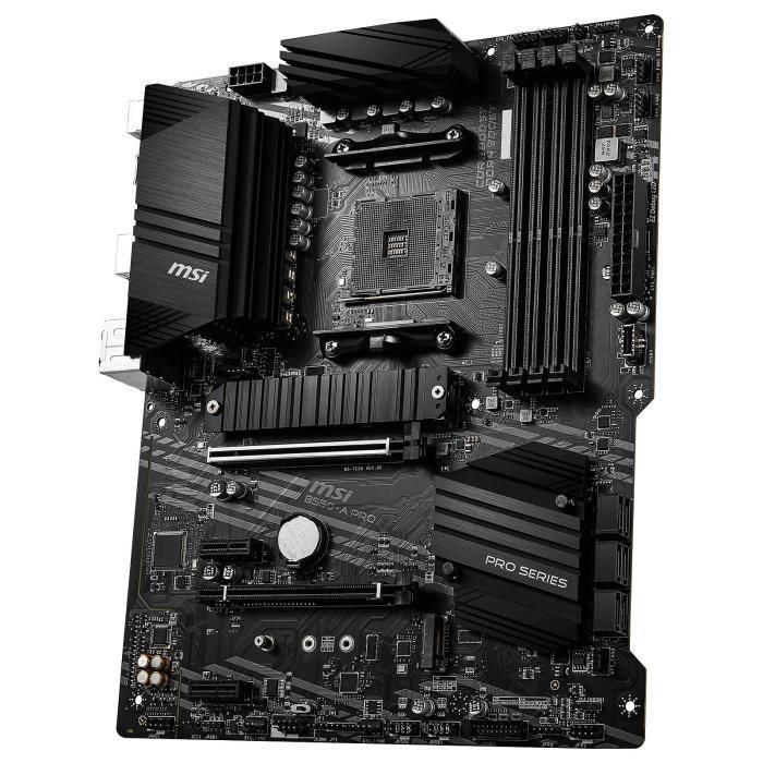 MSI B450-A-PRO Placa Base ATX AMD B450 Zócalo AM4 DDR4 128GB PCI Express SATA III Gigabit Ethernet Audio 8.0 Canales 2 MSI B450-A-PRO Placa Base ATX AMD B450 Zócalo AM4 DDR4 128GB PCI Express SATA III Gigabit Ethernet Audio 8.0 Canales 2