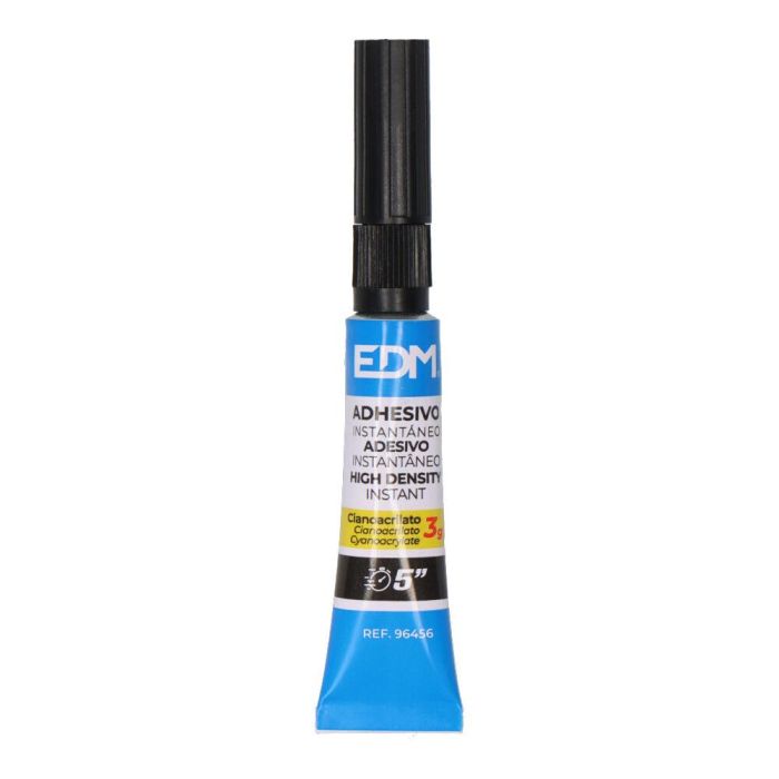 Edm Cianocrilato 3 g - Adhesivo para metal, porcelana, plástico, goma, vidrio, madera Edm Cianocrilato 3 g - Adhesivo para metal, porcelana, plástico, goma, vidrio, madera